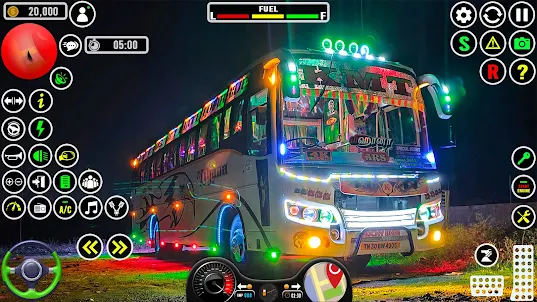 US smart coach bus games 3d