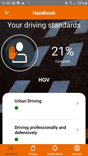 The Driver Handbook Screen 3