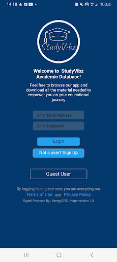Android application StudyVibz screenshort