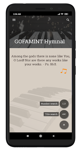 GOFAMINT Hymnal Screen 2