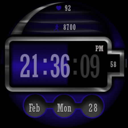 Android application W-Design WOS073 - Watch Face screenshort