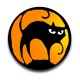 Halloween Black Cat Clock icon