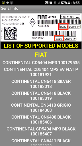 Brazil A123 Radio Code Decoder Screen 2
