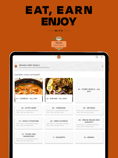 Screenshot of Indian Curry Bowls
