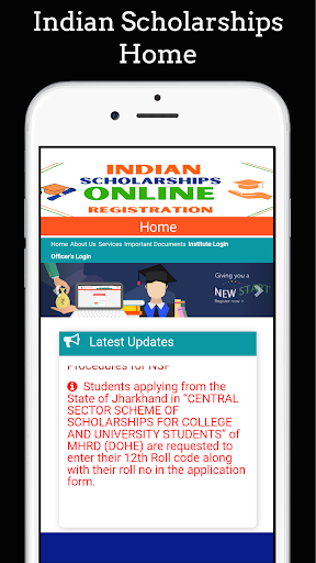 Indian Scholarships Online Reg Screen 3