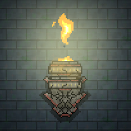 Icon image Dungeon Torch. Pixelart style