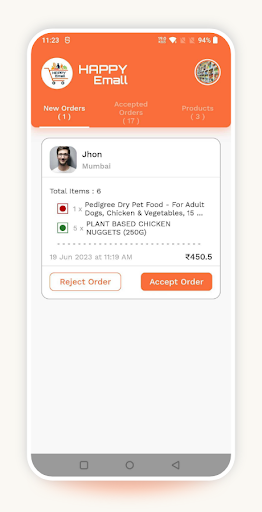 Happy eMall Seller Screen 2