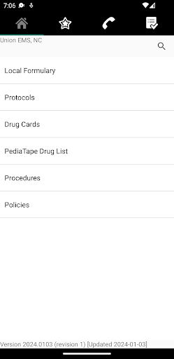 Android application Union EMS Resource Guide screenshort