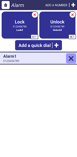 SMS Alarm Control Screen 2