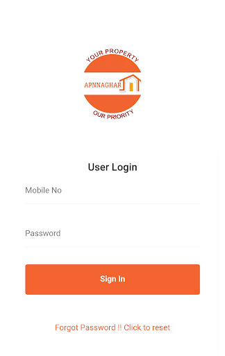 Android application Apnnaghar screenshort