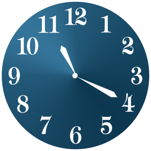 Educational analog clock logo