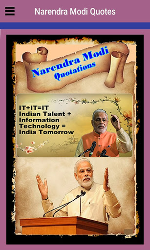 Android application Narendra Modi Quotes screenshort