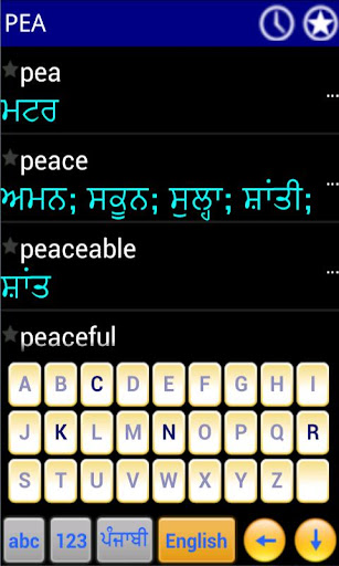 Android application Punjabi Kosh -- Dictionary screenshort
