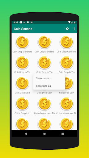 Coins Sounds: Sound Effects Screen 2