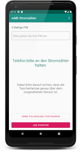 Android application Smart Meter mME Stromzähler - screenshort