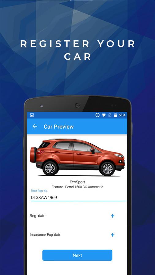Android application Delhi Ford screenshort