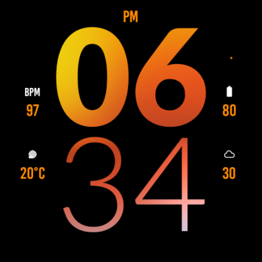 Great Orange Watch Face screenshot 5