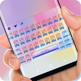 Soft Pink Ice Cream Keyboard Neon Dream Theme icon