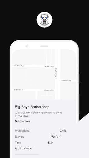 Android application Big Boyz Barbershop screenshort