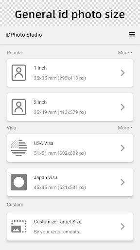 Android application IDPhoto Studio Cutout software screenshort