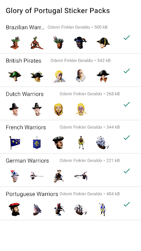 Glory of Portugal Stickers Screen 2