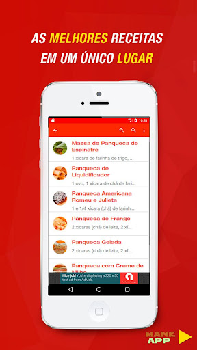 Android application Receitas de Panquecas screenshort