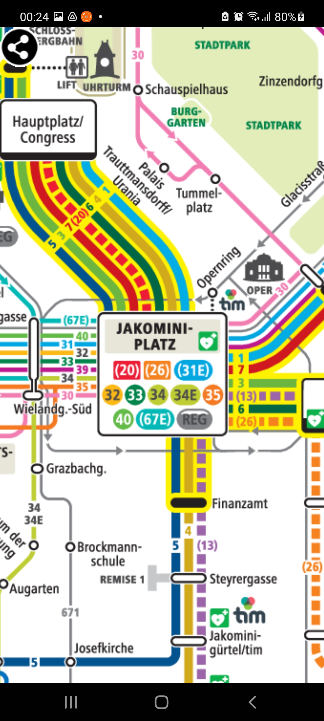 Android application Graz Tram & Bus Map screenshort