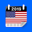 VaCalendar:  US Calendar 2019 Federal Holidays