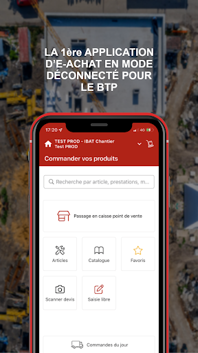 Android application IBAT ACHAT CHANTIER screenshort