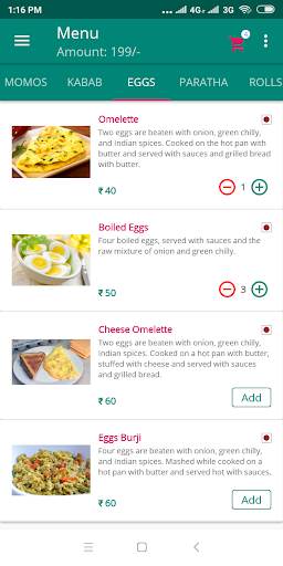Android application FOOD 24BY7 - Order Food Online screenshort