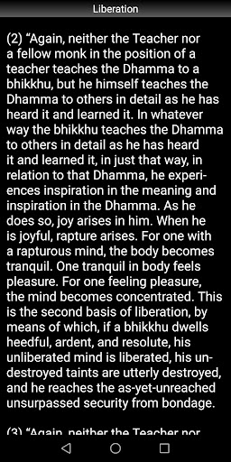 Liberation Sutta - Buddhism Screen 3