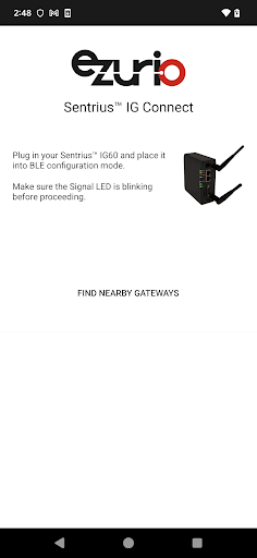 Android application Sentrius IG Connect screenshort