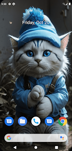 Smurf Cat Blue Wallpapers