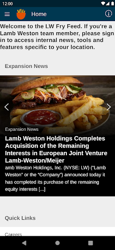 Android application LW Fry Feed screenshort