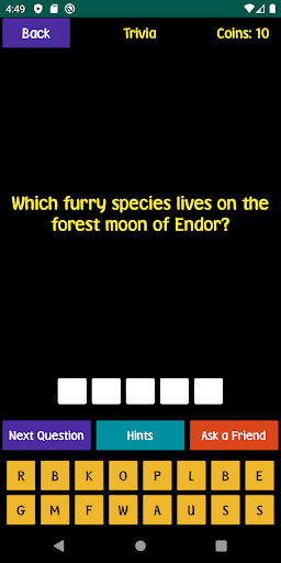 Quiz For SW Fans Screen 3
