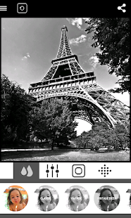 BlackCam Pro - Schermata della fotocamera in bianco e nero