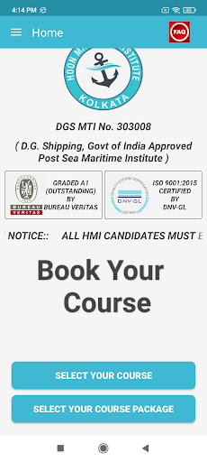 Android application HMI - Hoon Maritime Institute screenshort