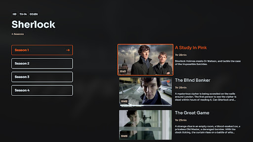 Screenshot of Crackle