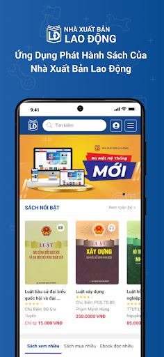 Android application NXB Lao Động screenshort
