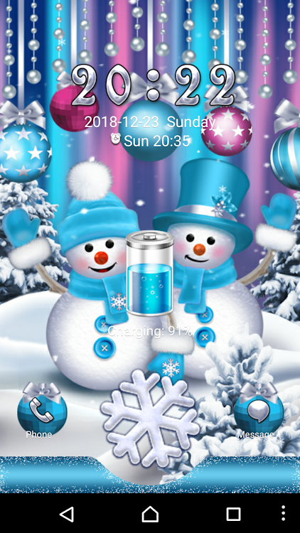 Snowman Go Locker theme - 3 - (Android)