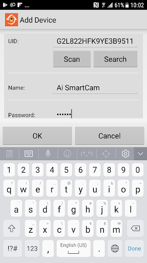 Android application Ai SmartCam screenshort