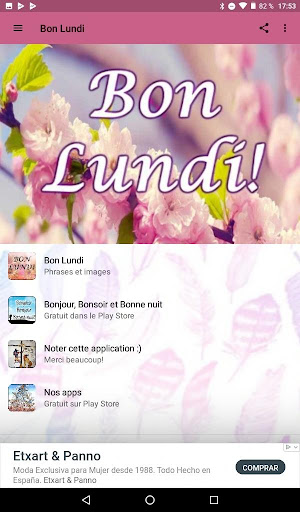 Android application Excellente journée de Lundi screenshort