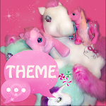 Cover Image of Download Theme Pink Pony GO SMS PRO  APK