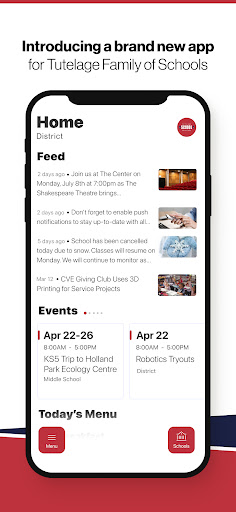 Android application Tutelage Family of Schools screenshort