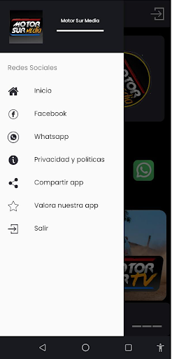 Android application Motor Sur Media screenshort