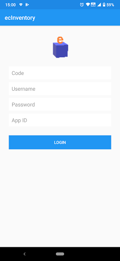 Android application ecInventory screenshort