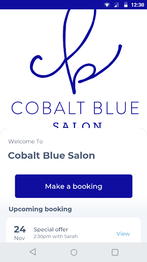 Android application Cobalt Blue Salon screenshort