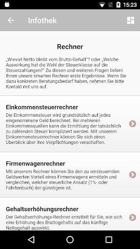 Leuthäuser + Partner Steuerapp Screen 2