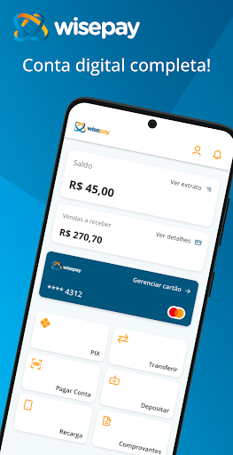 Android application WisePay: Conta digital screenshort