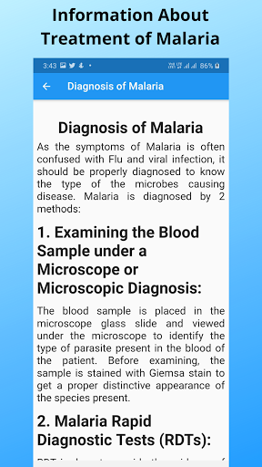 Malaria Checker and Treatment